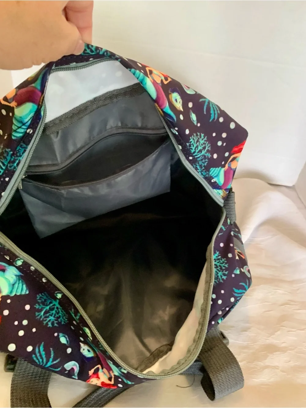 Disney little mermaid18” duffel bag with zipper